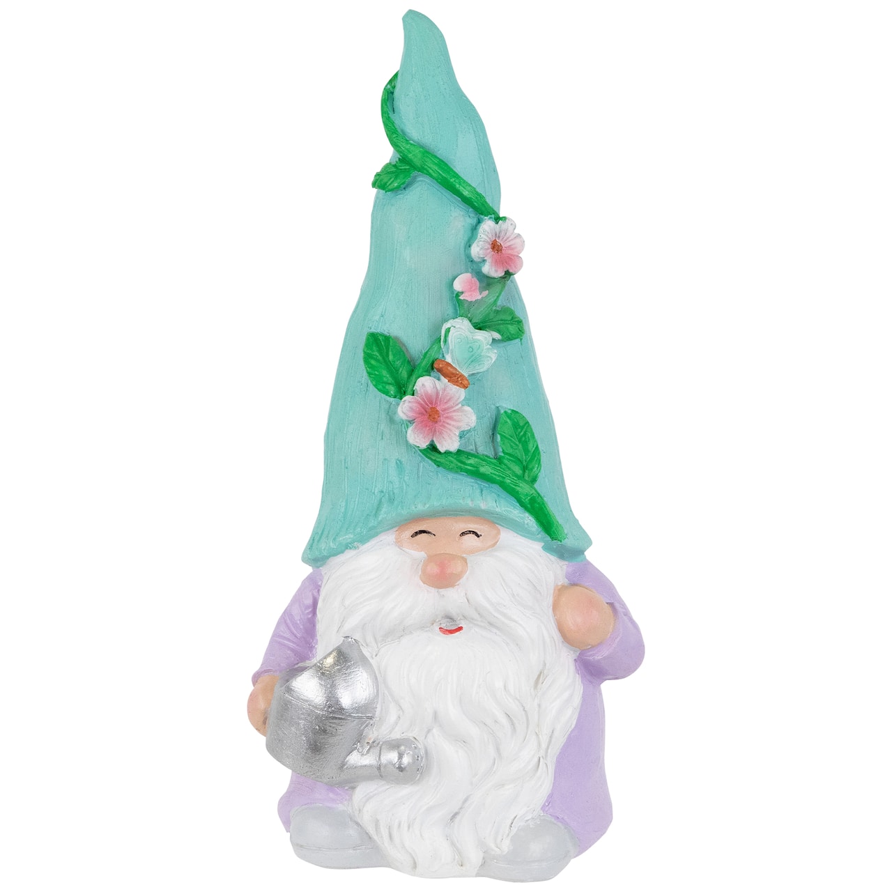 7.75" Happy Gardening Gnome with Watering Can Outdoor Garden Statue